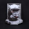 Football Helmet & Ball Still Life 3D Illusion Laser File - SVG, WWS, XCS, LBRN2