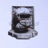 Football Helmet & Ball Still Life 3D Illusion Laser File - SVG, WWS, XCS, LBRN2