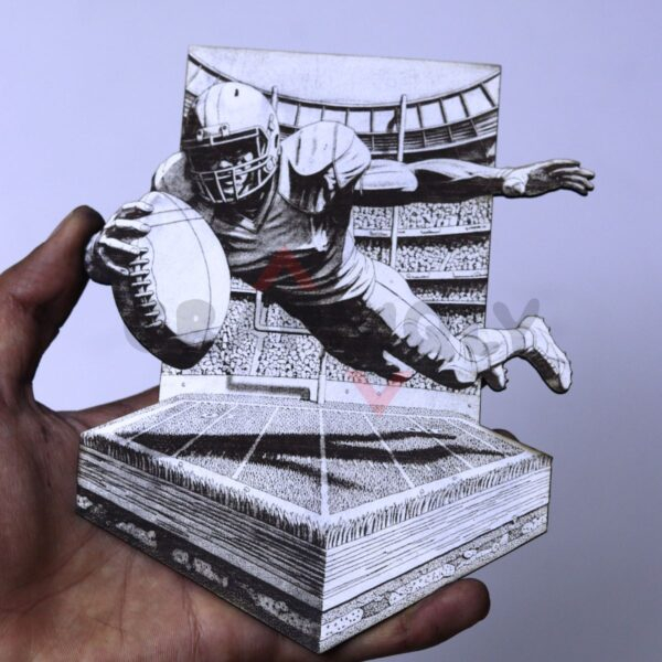 Diving Touchdown Catch 3D Illusion