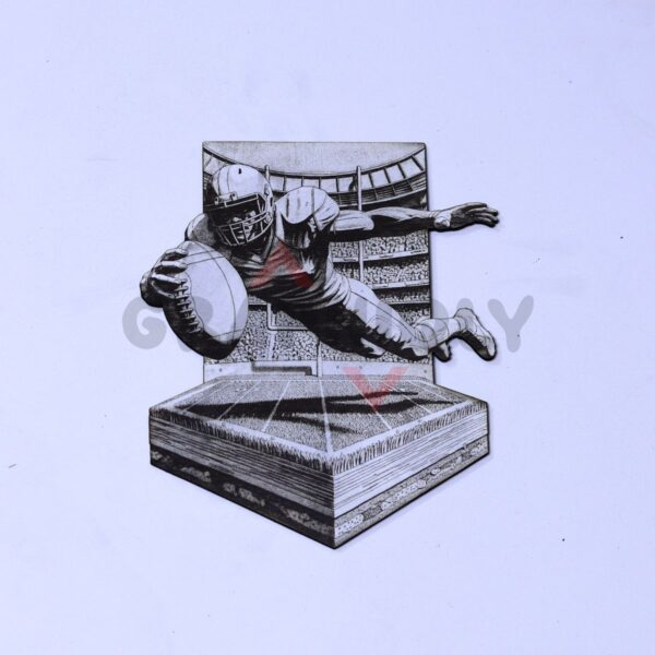Diving Touchdown Catch 3D Illusion Laser File - SVG, WWS, XCS, LBRN2