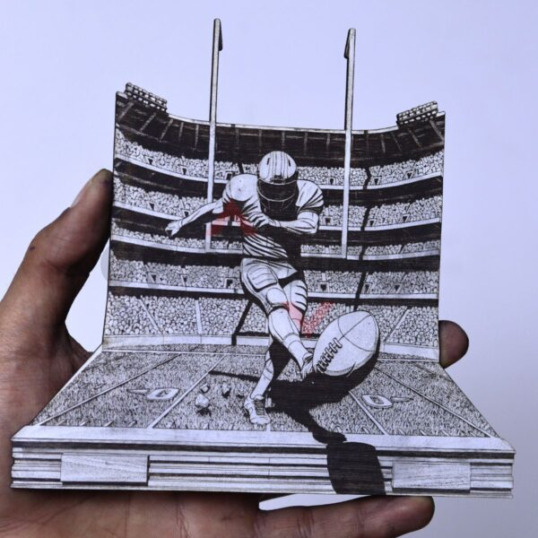 Football Field Goal Kick 3D Illusion