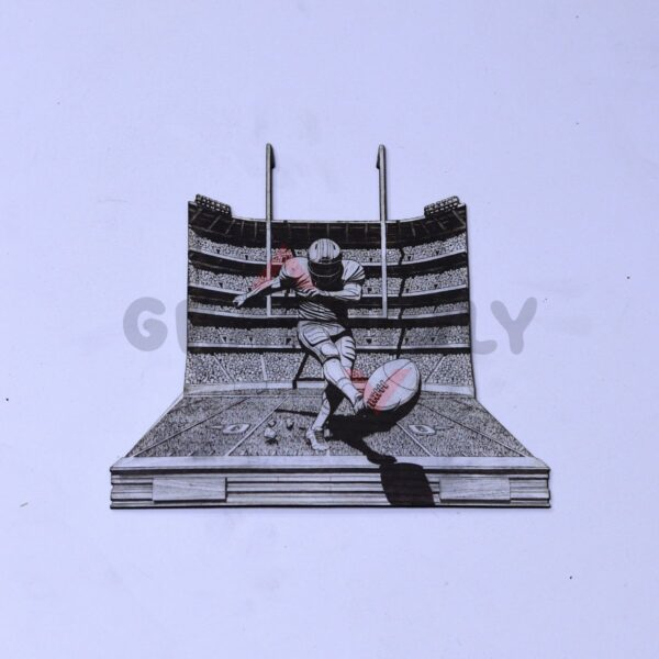 Football Field Goal Kick 3D Illusion Laser File - SVG, WWS, XCS, LBRN2
