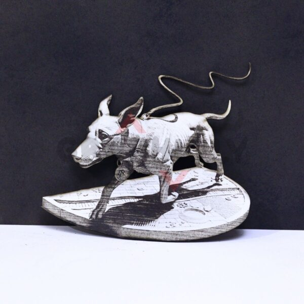 8 Running Dog with Ribbons 3D Illusion Laser File - SVG, WWS, XCS, LBRN2