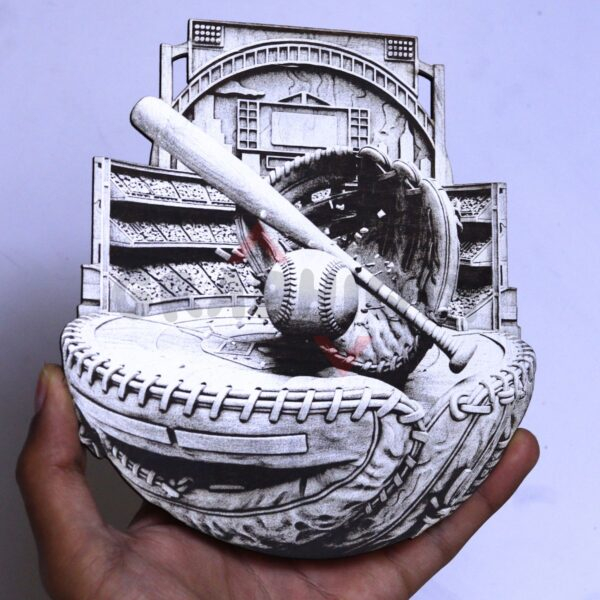 Baseball Equipment Trio 3D Illusion