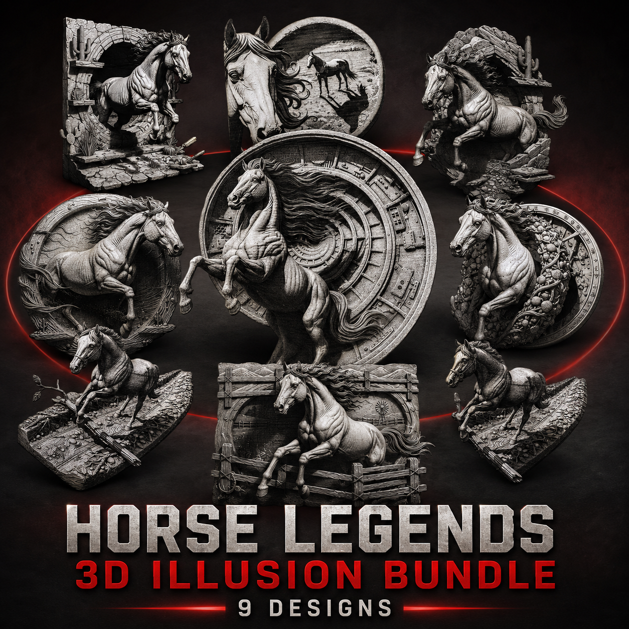 Horse Legends 3D Illusion Bundle