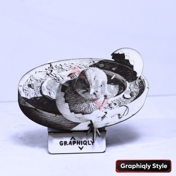 Newborn Chick 3D Illusion