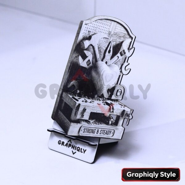 Strong & Steady Dad 3D Illusion Laser File - SVG, WWS, XCS, LBRN2
