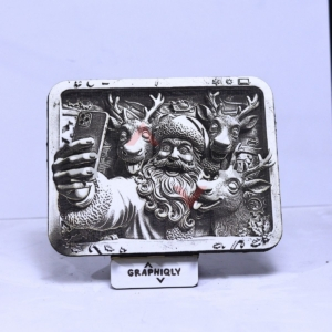 Santa & Reindeer Selfie 3D illusion
