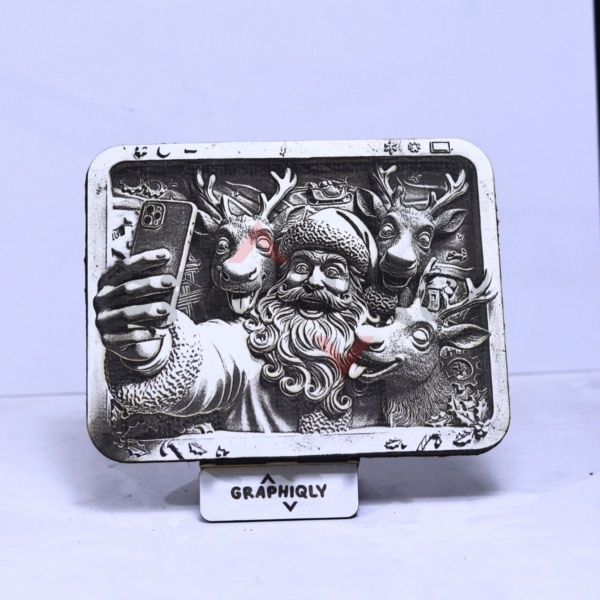 Santa & Reindeer Selfie 3D illusion