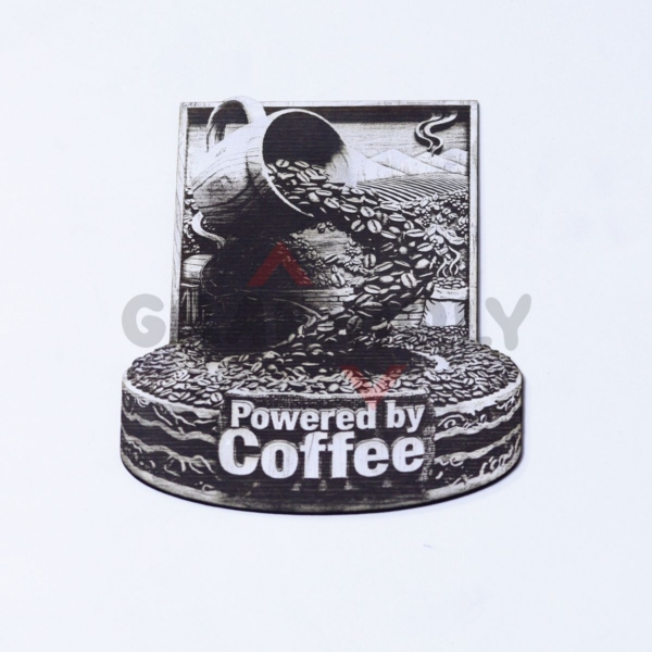 Powered by Coffee Beans 3D Illusion Laser File - SVG, WWS, XCS, LBRN2