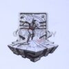 Baseball Base Runner Sprint 3D Illusion Laser File - SVG, WWS, XCS, LBRN2