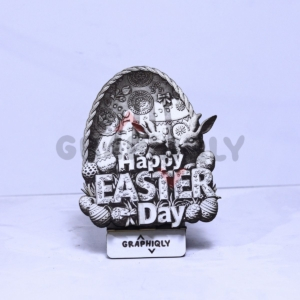 Happy Easter Day Sign 3D Illusion