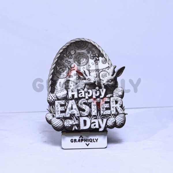 Happy Easter Day Sign 3D Illusion