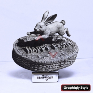 Happy Easter Jump 3D Illusion