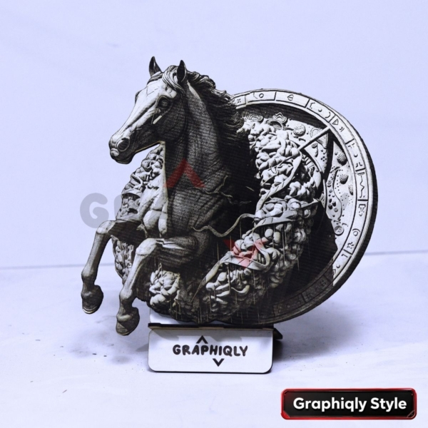 Rearing Horse Portal 3D Illusion Rearing Horse Portal 3D Illusion