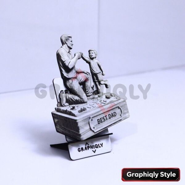 Best Dad Moment 3D Illusion Laser File - SVG, WWS, XCS, LBRN2