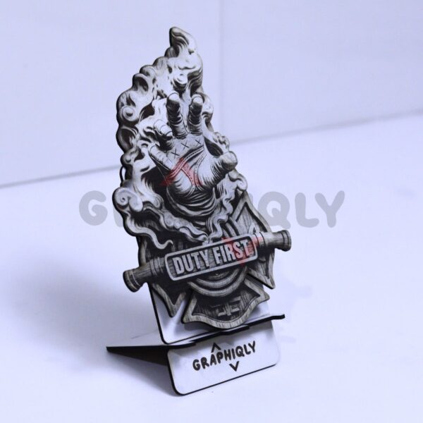 Duty First Firefighter 3D Illusion Laser File - SVG, WWS, XCS, LBRN2