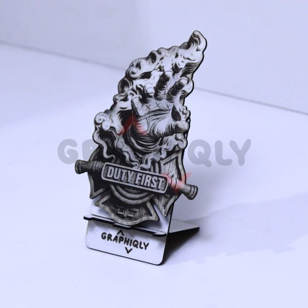 Duty First Firefighter 3D Illusion Laser File - SVG, WWS, XCS, LBRN2