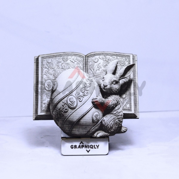 Easter Bunny with Giant Egg 3D Illusion Easter Bunny with Giant Egg 3D Illusion