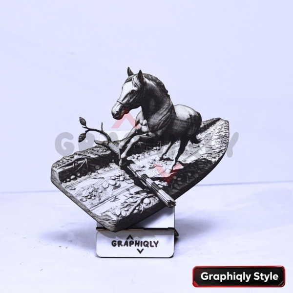 Forest Path Horse 3D Illusion