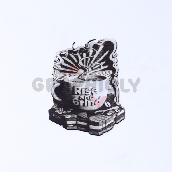(2 Designs) Rise and Grind Coffee 3D Illusion Laser File - SVG, WWS, XCS, LBRN2