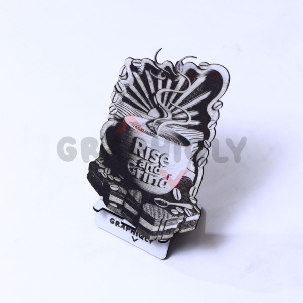 (2 Designs) Rise and Grind Coffee 3D Illusion Laser File - SVG, WWS, XCS, LBRN2