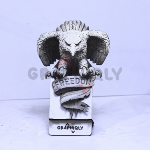 Eagle with Freedom Banner 3D Illusion