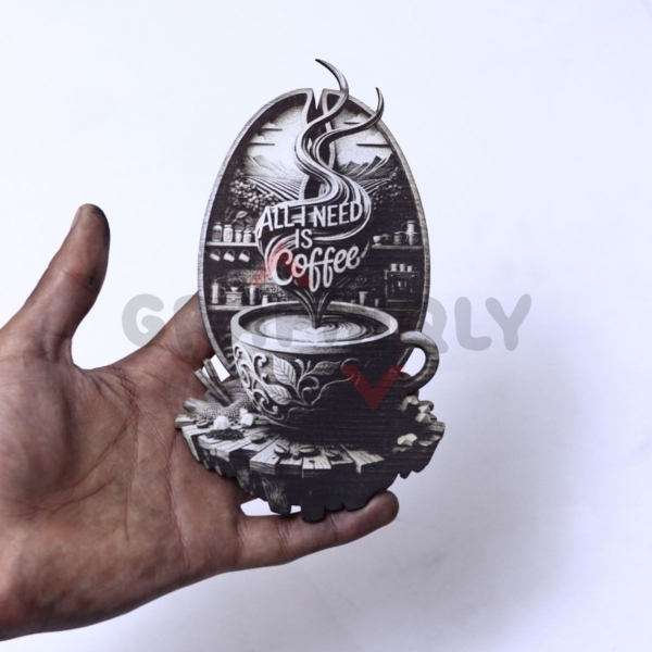 All I Need Is Coffee 3D Illusion Laser File - SVG, WWS, XCS, LBRN2