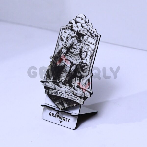 (2 Designs) Fearless Fire Crew 3D Illusion Laser File - SVG, WWS, XCS, LBRN2