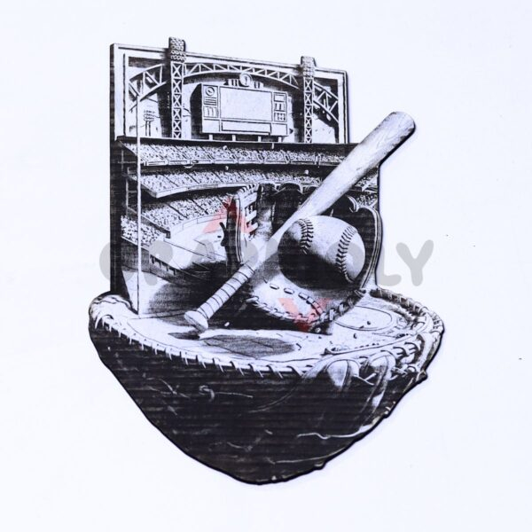 Baseball Equipment Still Life 3D Illusion Laser File - SVG, WWS, XCS, LBRN2