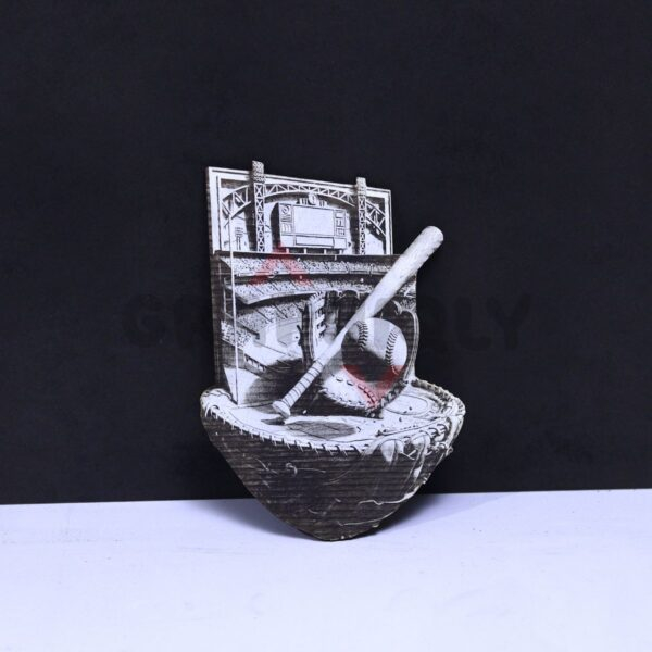 Baseball Equipment Still Life 3D Illusion Laser File - SVG, WWS, XCS, LBRN2