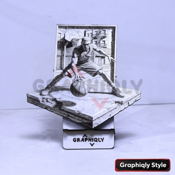 Basketball Defensive Stance 3D Illusion