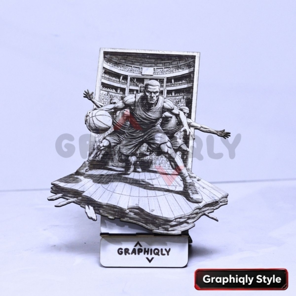 Basketball Triple Threat Stance 3D Illusion