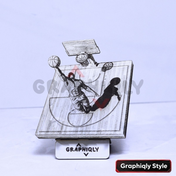 Overhead Basketball Slam Dunk 3D Illusion