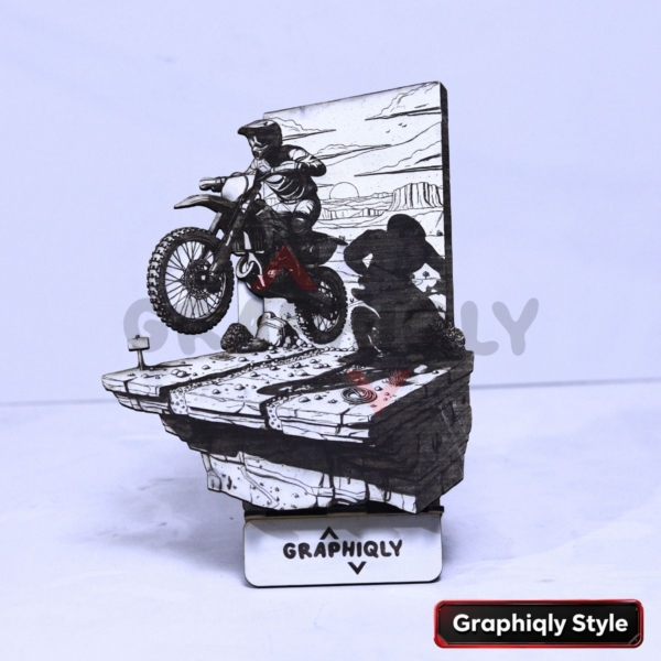 Motocross Cliff Jump 3D Illusion