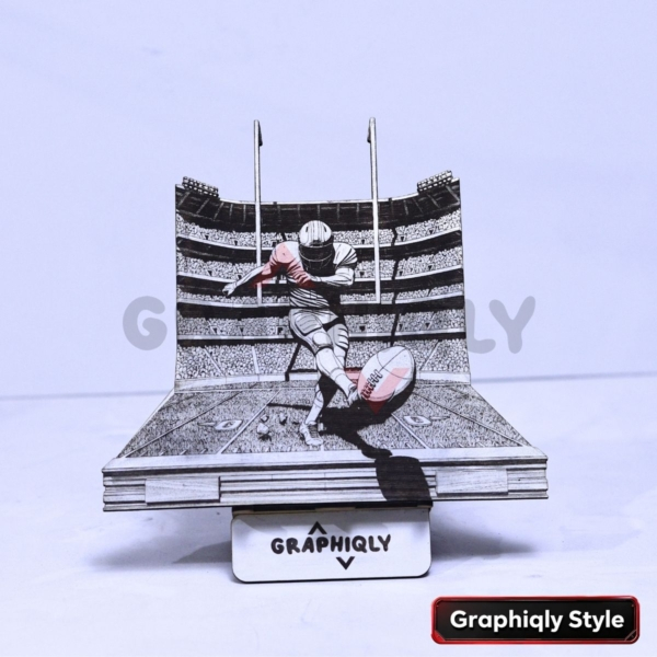 Football Field Goal Kick 3D Illusion