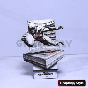 Diving Touchdown Catch 3D Illusion