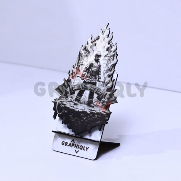 Built For The Fire 3D Illusion Laser File - SVG, WWS, XCS, LBRN2