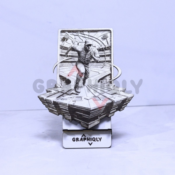 Baseball Base Runner Sprint 3D Illusion