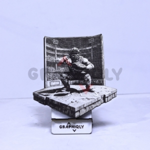 Baseball Catcher Home Plate 3D Illusion