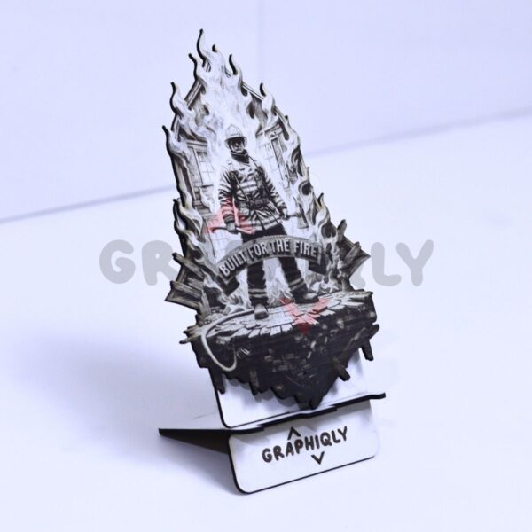 Built For The Fire 3D Illusion Laser File - SVG, WWS, XCS, LBRN2