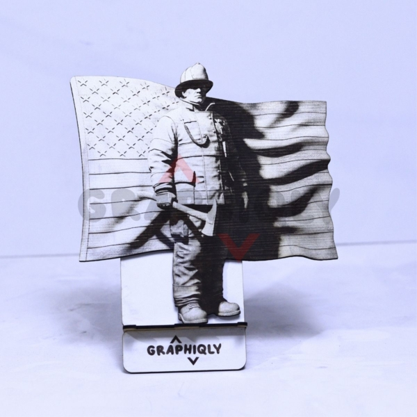 Firefighter American Flag Design