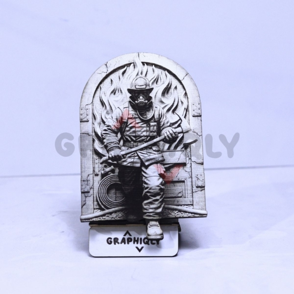 Firefighter Through Flames 3D Illusion