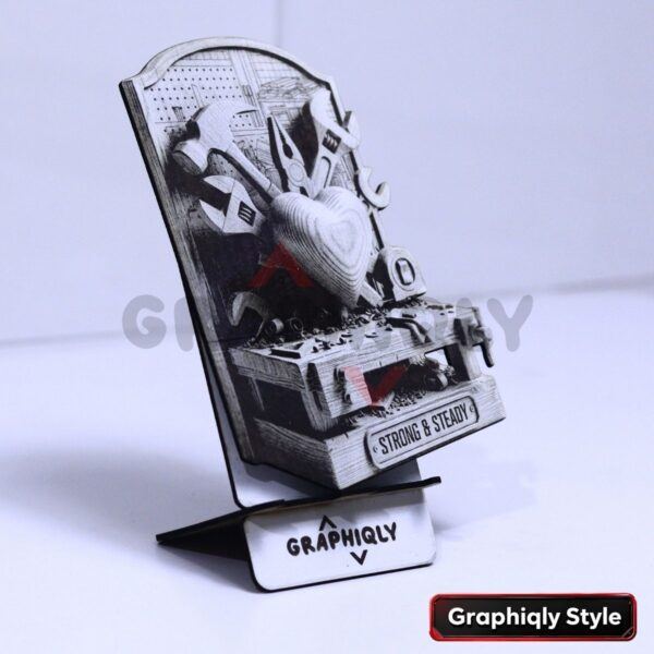 Strong & Steady Dad 3D Illusion Laser File - SVG, WWS, XCS, LBRN2