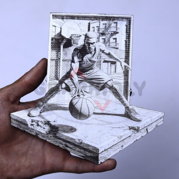 Basketball Defensive Stance 3D Illusion