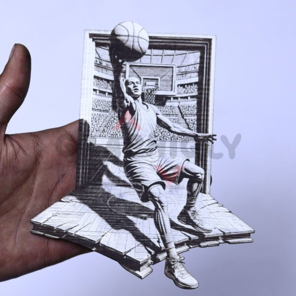 Basketball Layup Drive 3D Illusion
