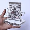 Basketball Triple Threat Stance 3D Illusion