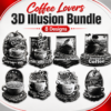 Coffee lovers 3D illusion bundle