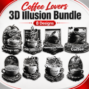 Coffee lovers 3D illusion bundle