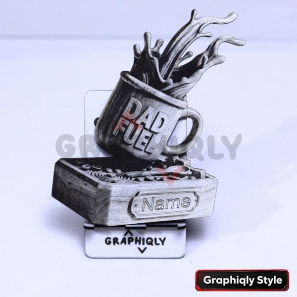 Dad Fuel Coffee Mug 3D Illusion